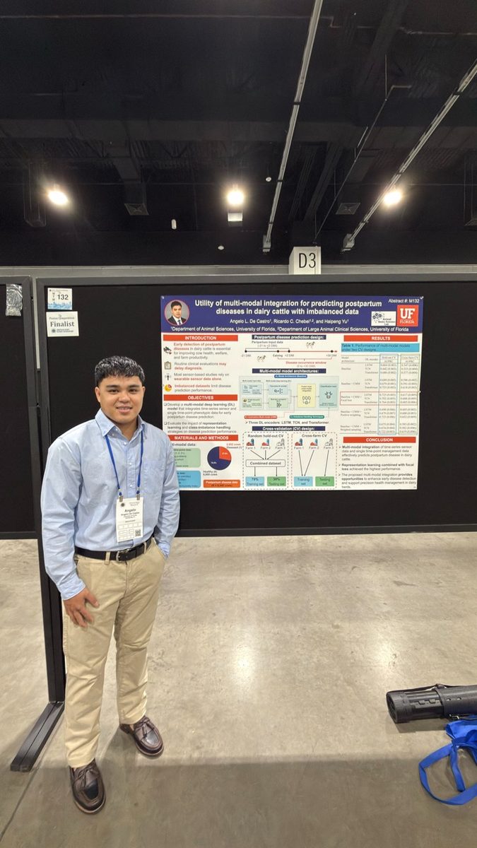 Angelo De Castro presenting his research poster