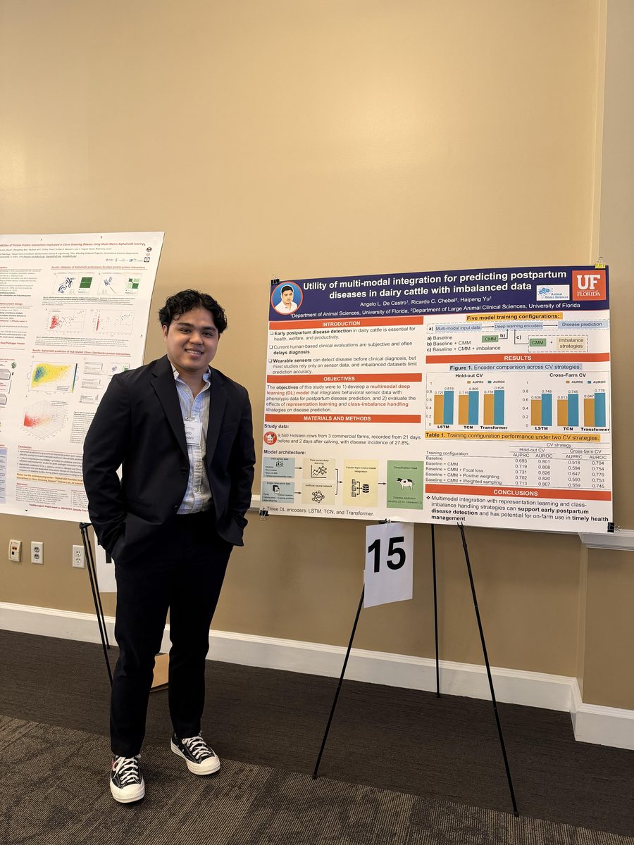 Angelo De Castro presenting a poster at the UF/IFAS Artificial Intelligence Summit