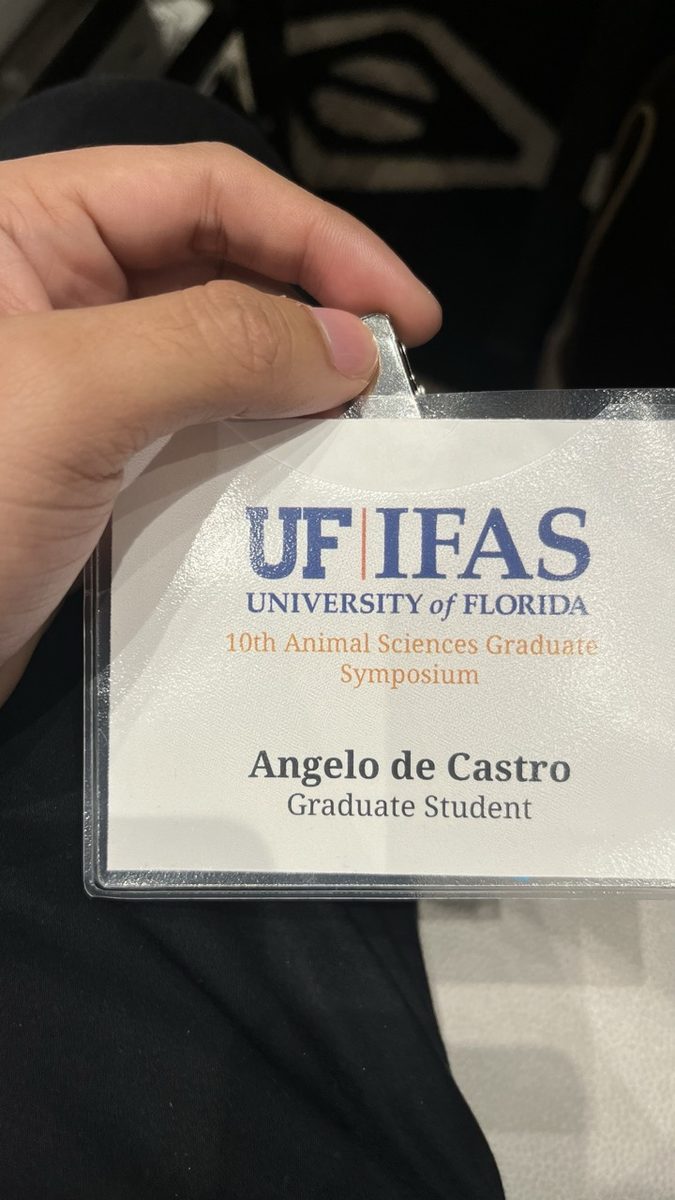 10th UF/IFAS Animal Sciences Graduate Symposium badge for Angelo De Castro